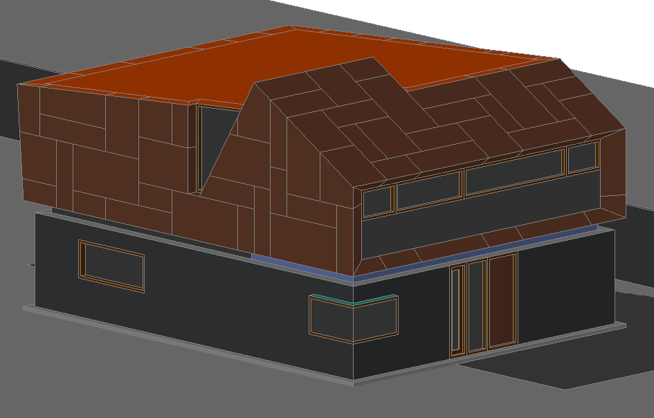 Modern 3 D plan detail