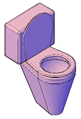 Modern 3d toilet design drawing