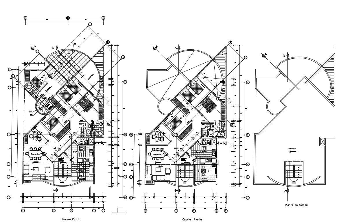 Modern Apartment Building Architecture Plan