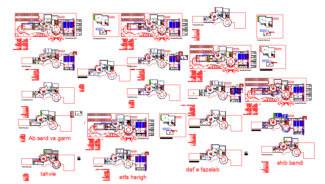 Modern Hotel lay-out detail DWG File.