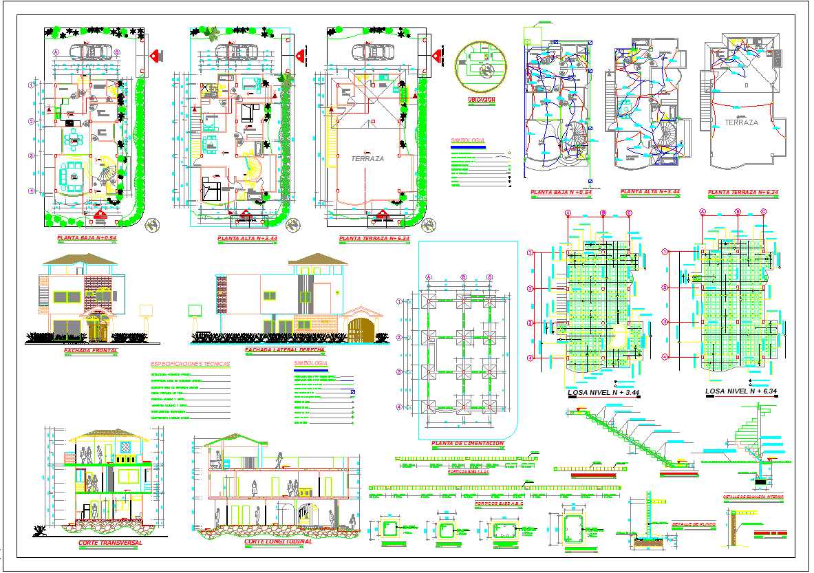 Modern House Design with structure detail.