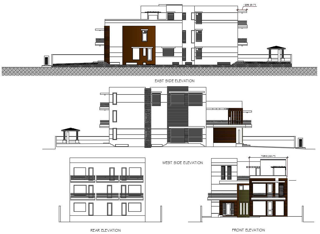 Modern House Elevation Drawing