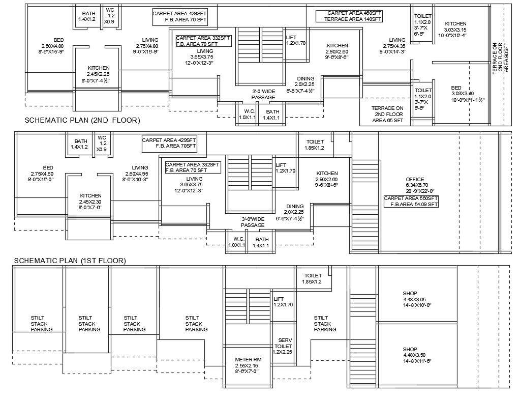Modern Small Apartment Design CAD Plan