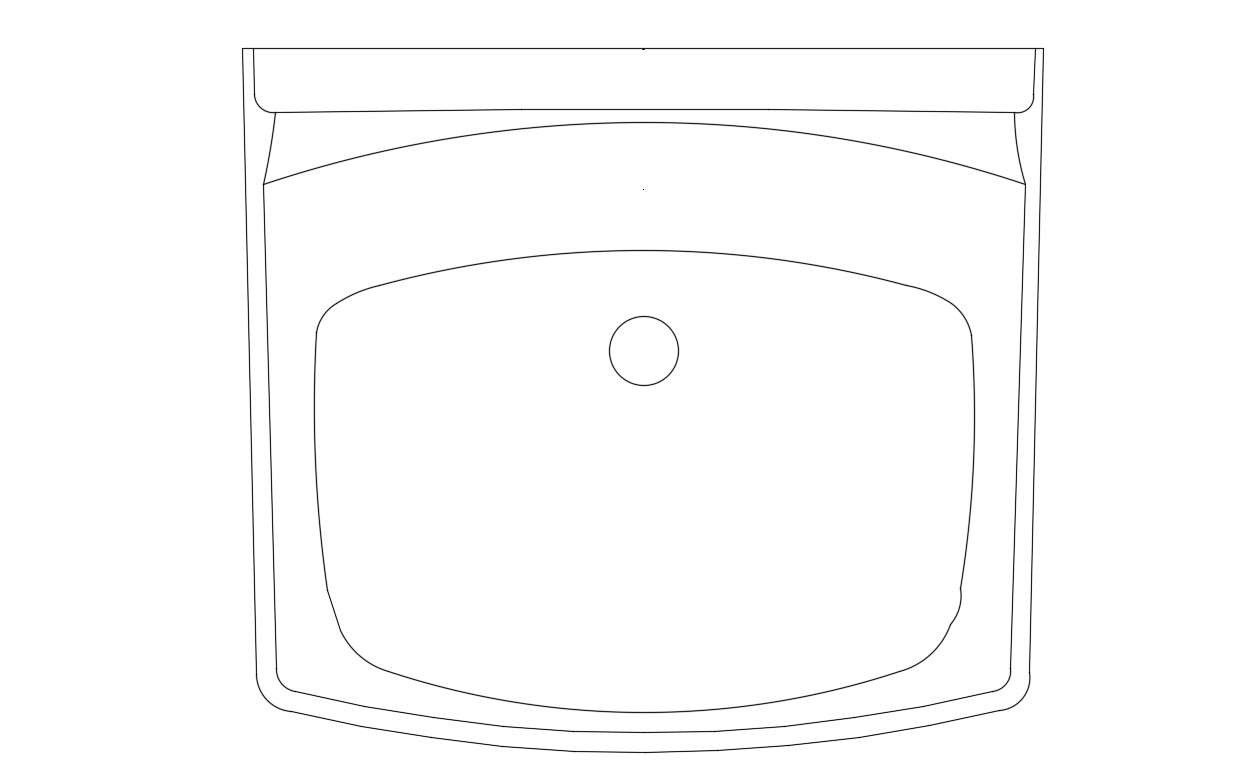 Modern Wash Basin CAD Block
