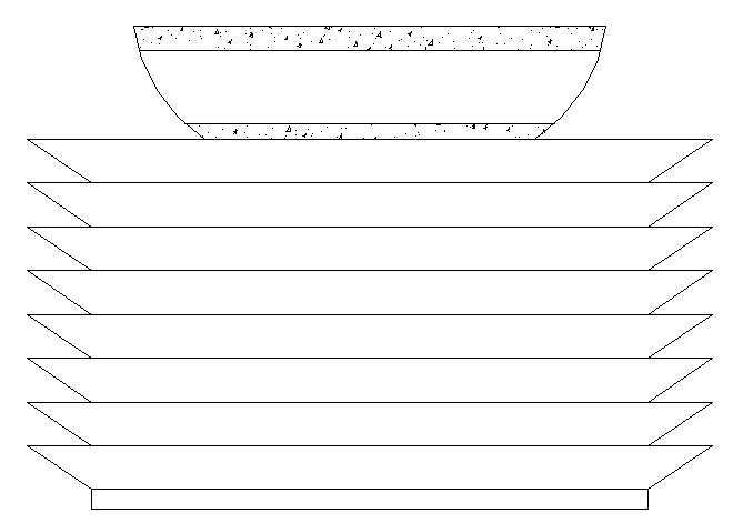 Modern flower pot design block details dwg file