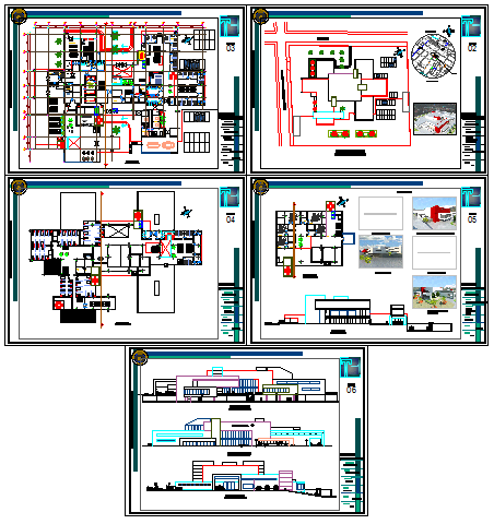 Modern hospital design drawing