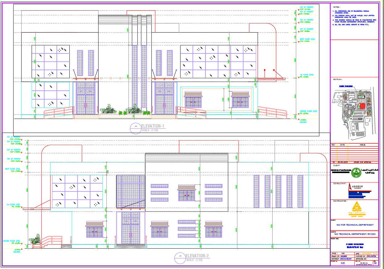 Modern house elevations and design in autocad dwg files 