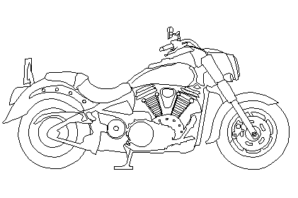 Motor bike 2d elevation