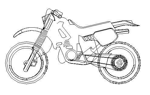 Motor bike 2d elevation