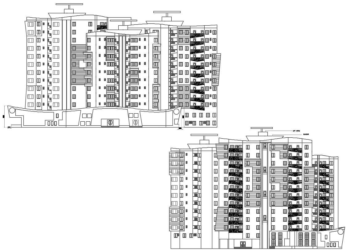 Multi Storey Building CAD Drawing