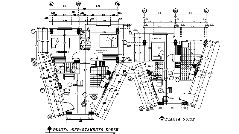 Multi family house dwg file