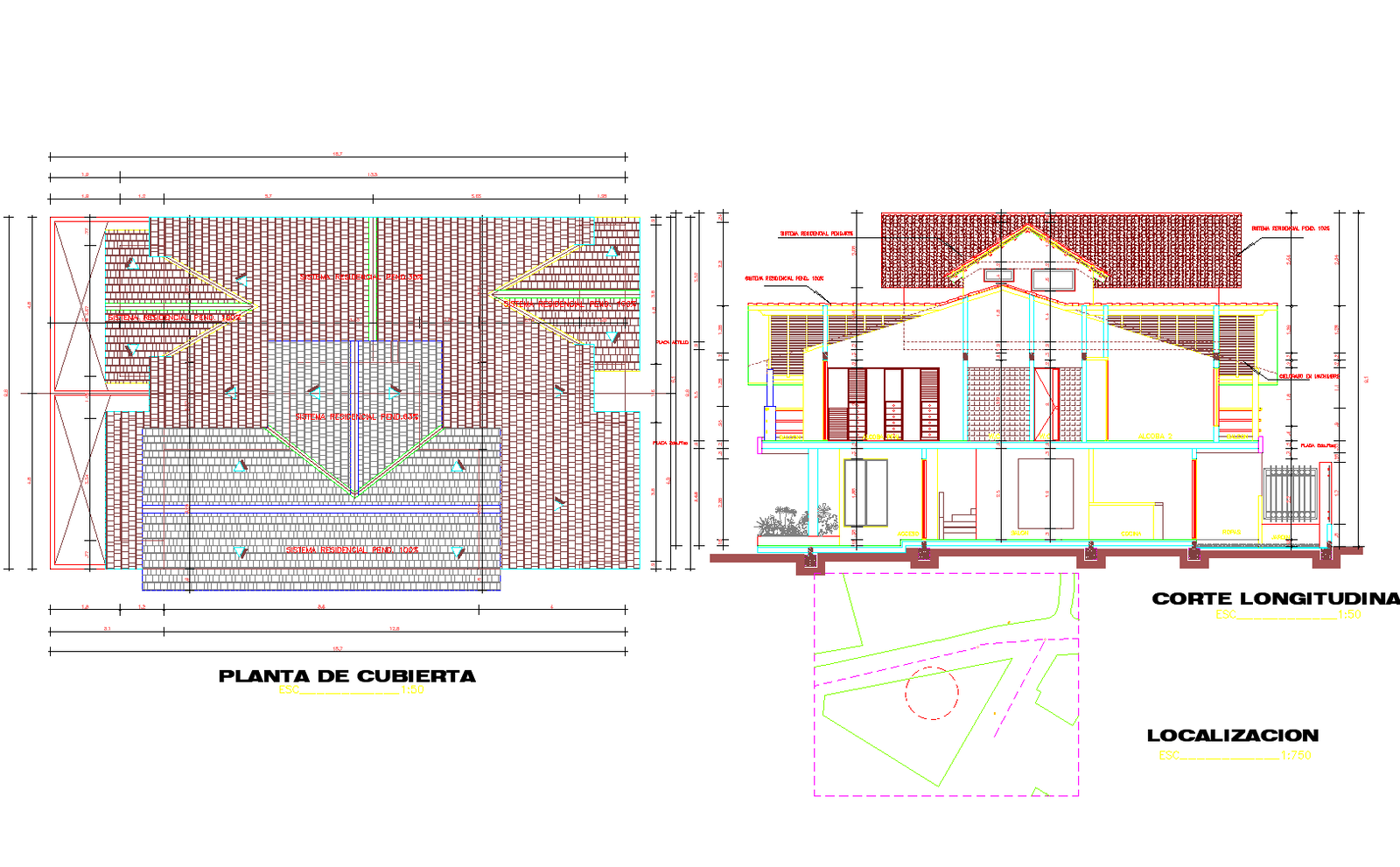Multi-family loft plan detail dwg file.