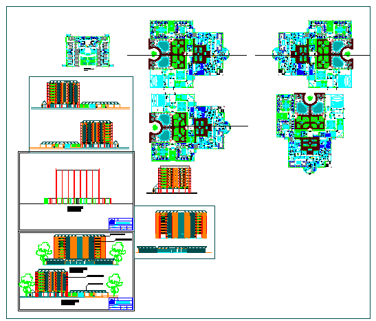 Multi specialist modern hospital design drawing