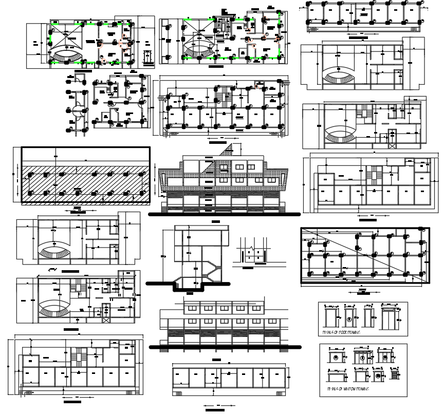 Multi-Story Residential House Plan AutoCAD DWG File