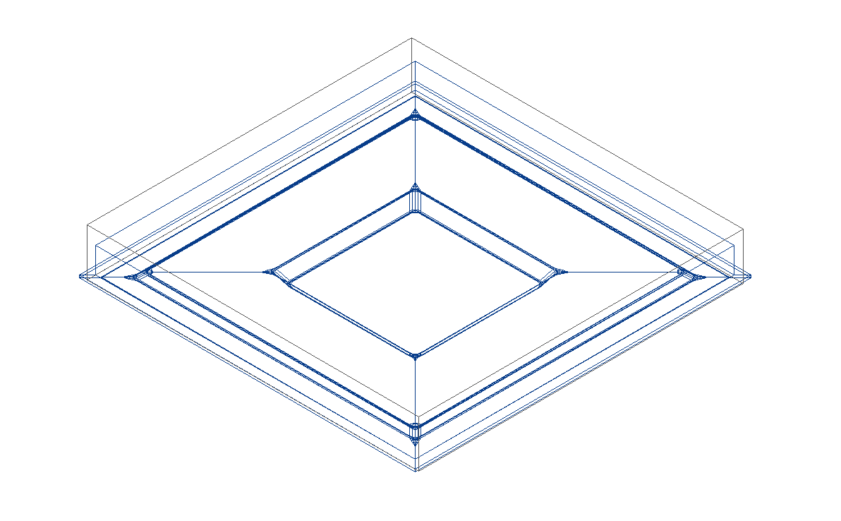 Multilevel_Clarice_down electrical 3d wire frame view dwg file