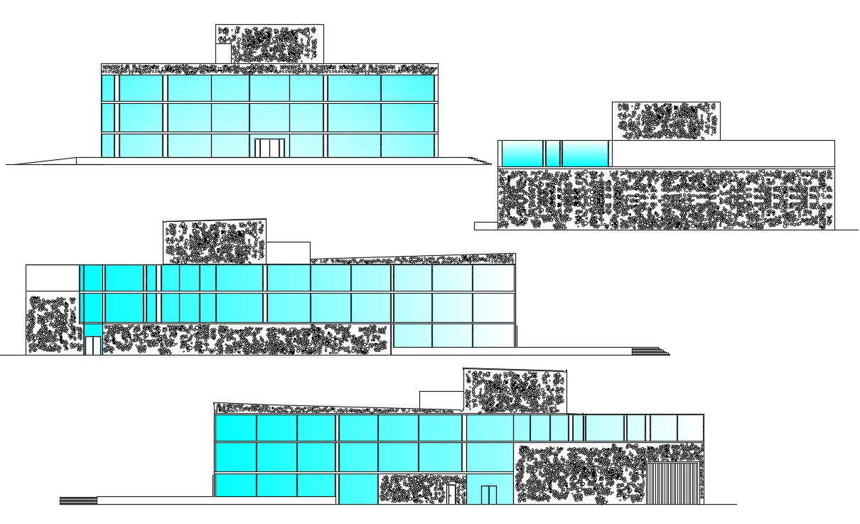 Multiplex Building Design DWG File