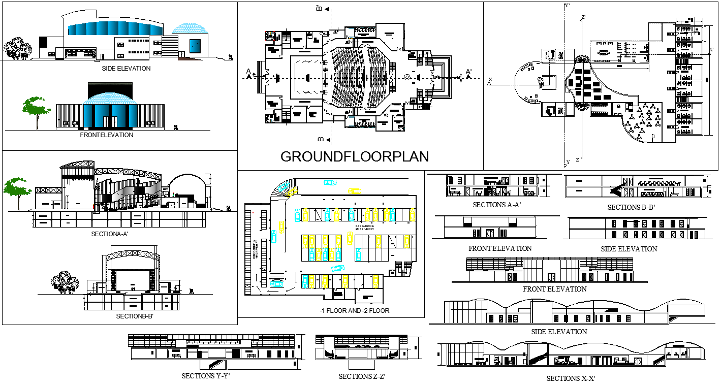 Multiplex and shopping Mall plan 