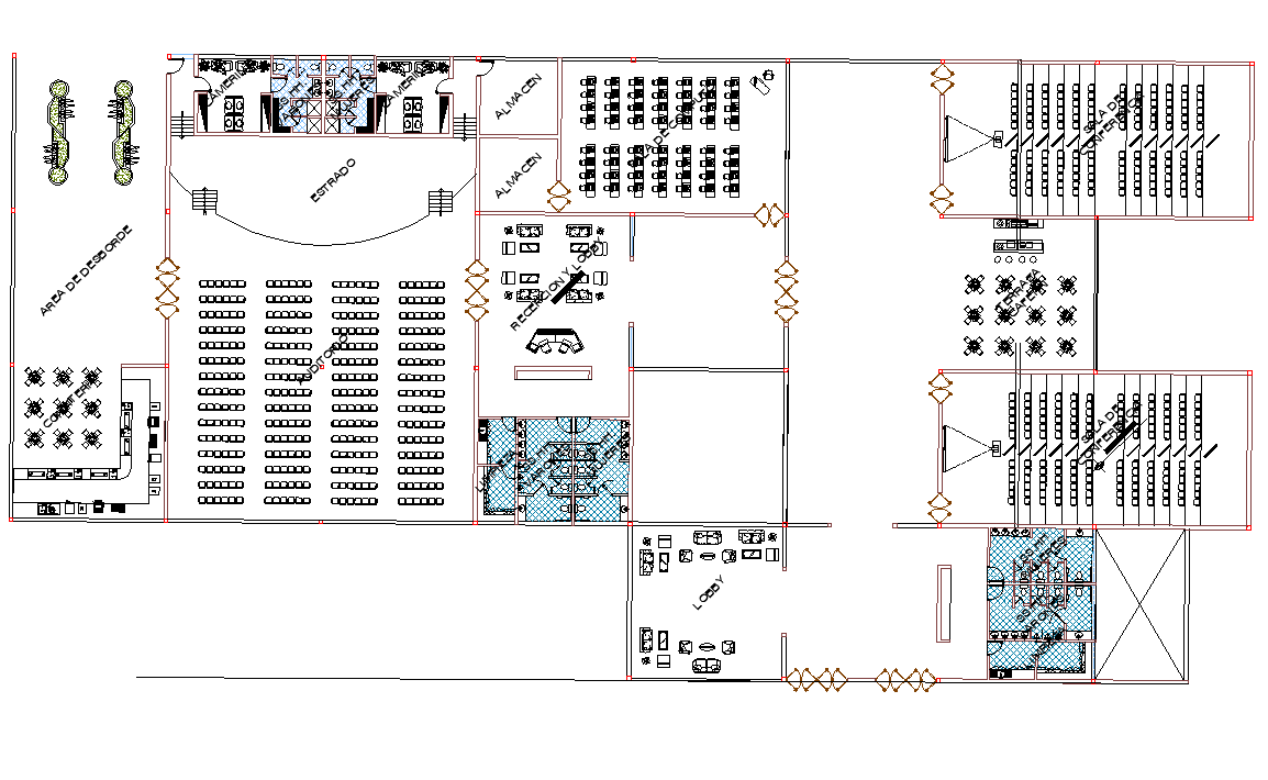 Multiplex theater project dwg file