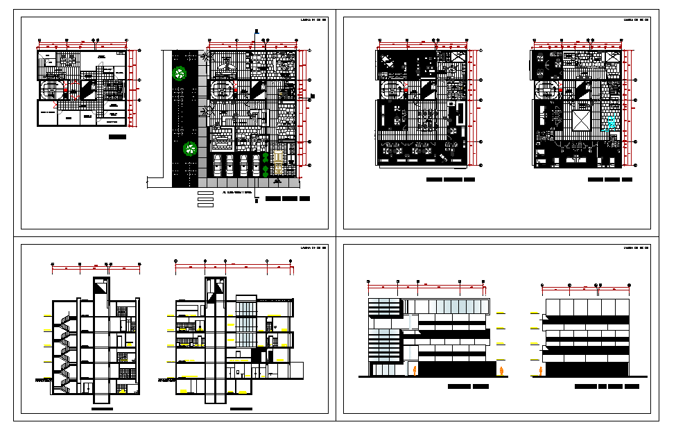 Multipurpose hospital building plans drawings 