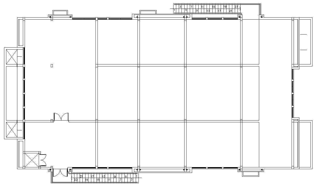 Multipurpose Hall Layout Plan AutoCAD File