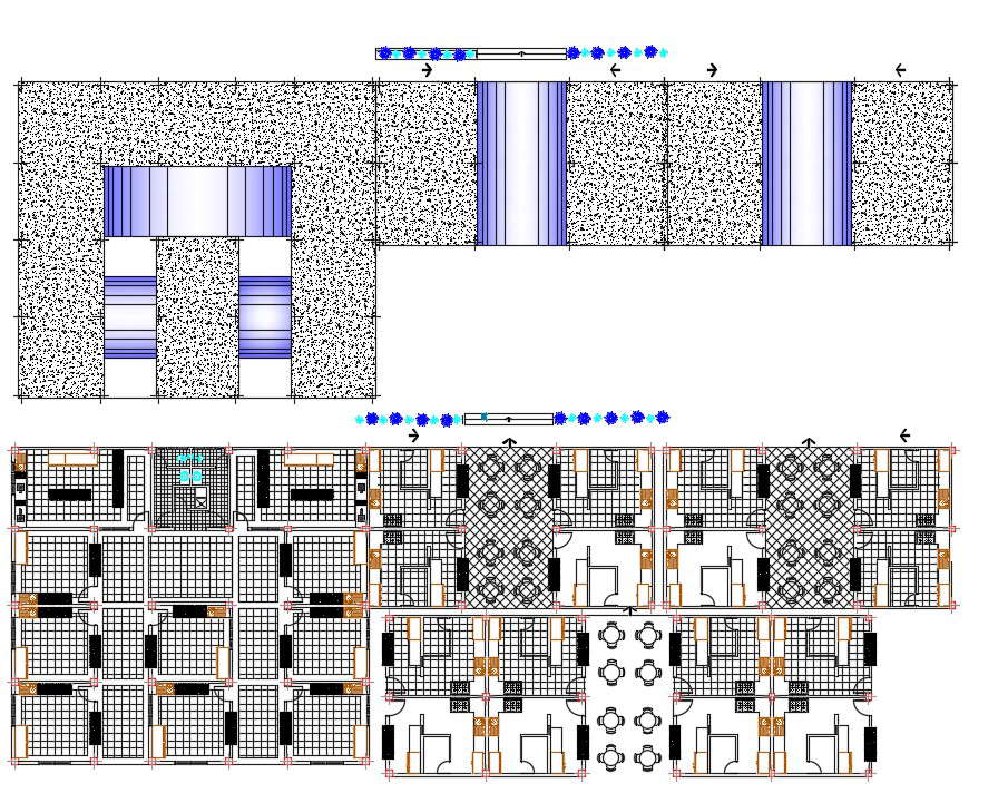 Multistorey building design in AutoCAD file