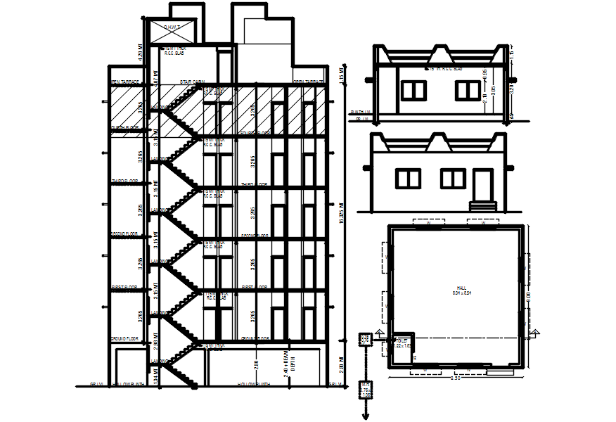 Multistorey Building Design In DWG File