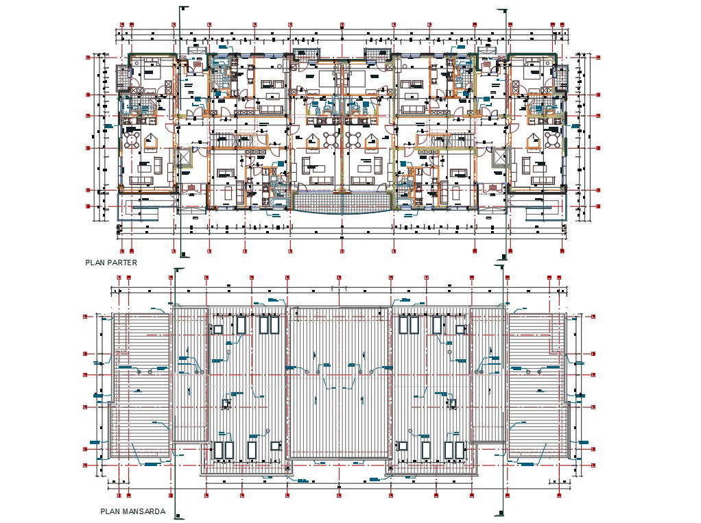 Multistorey Apartment House Plan Design DWG File