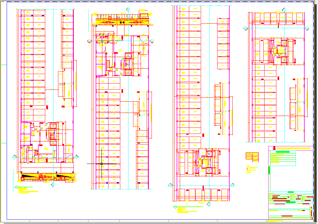 Multistory Apartment Parking Floor DWG Drawing for CAD Design