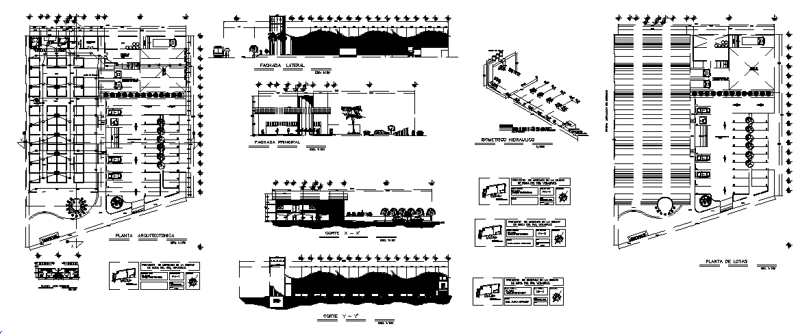 Municipal Market layout plan dwg file