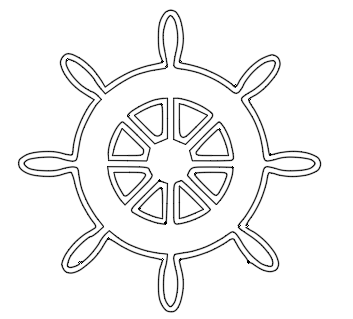 Navigation sheep wheel icon DWG AutoCAD file