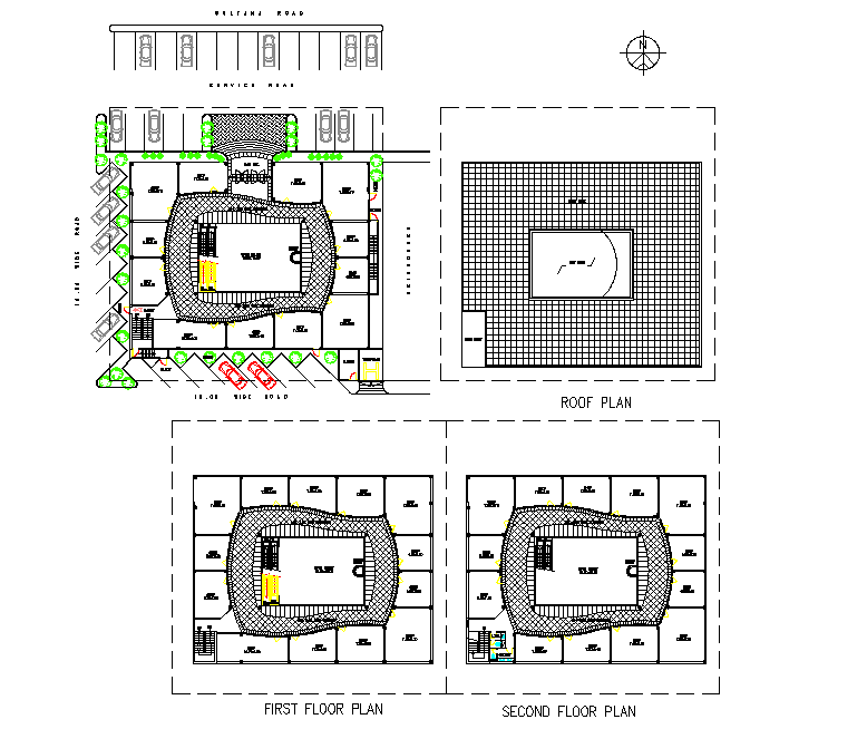 North direction Planing mall detail