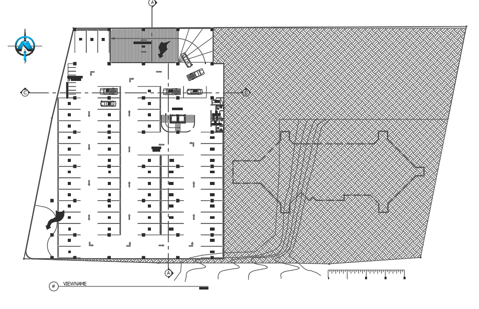 North direction detail dwg file