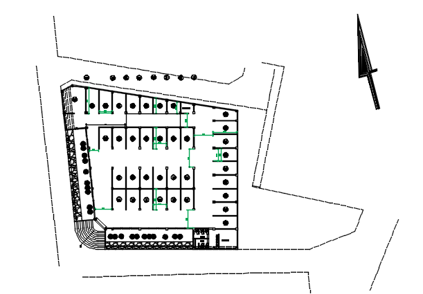 North direction planning detail dwg file
