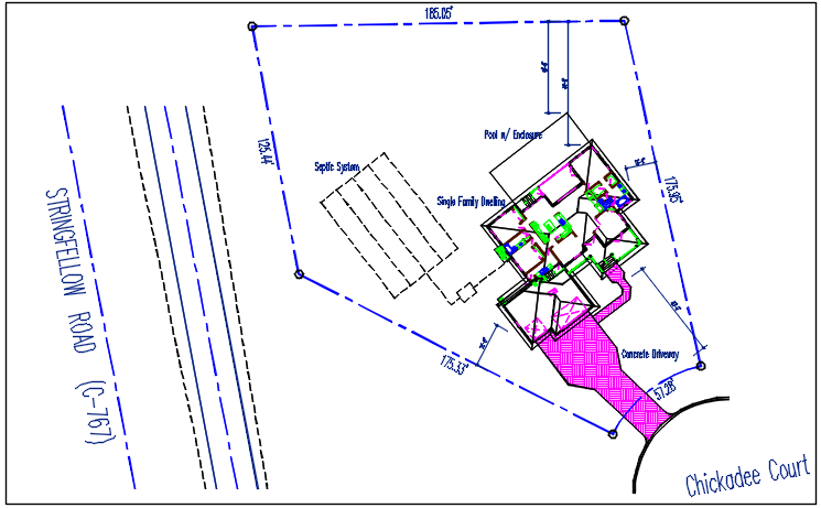 North direction plot stated in detail dwg file