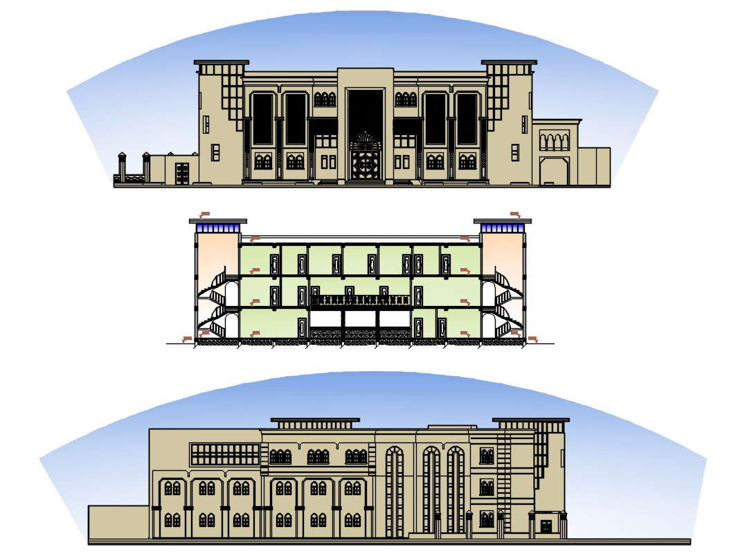 Office Administration Building DWG File