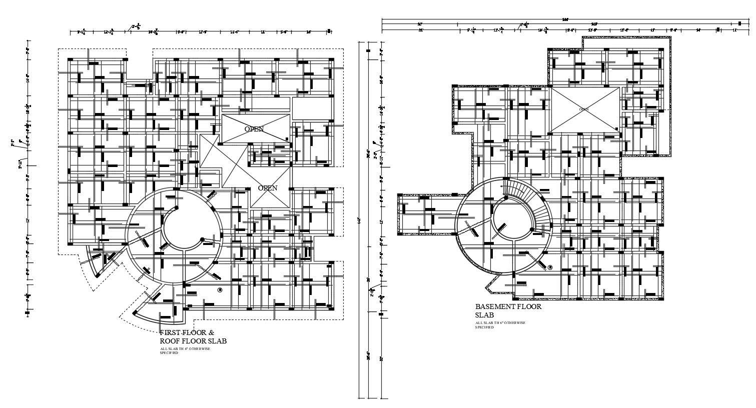 Office Building Column Beam Plan