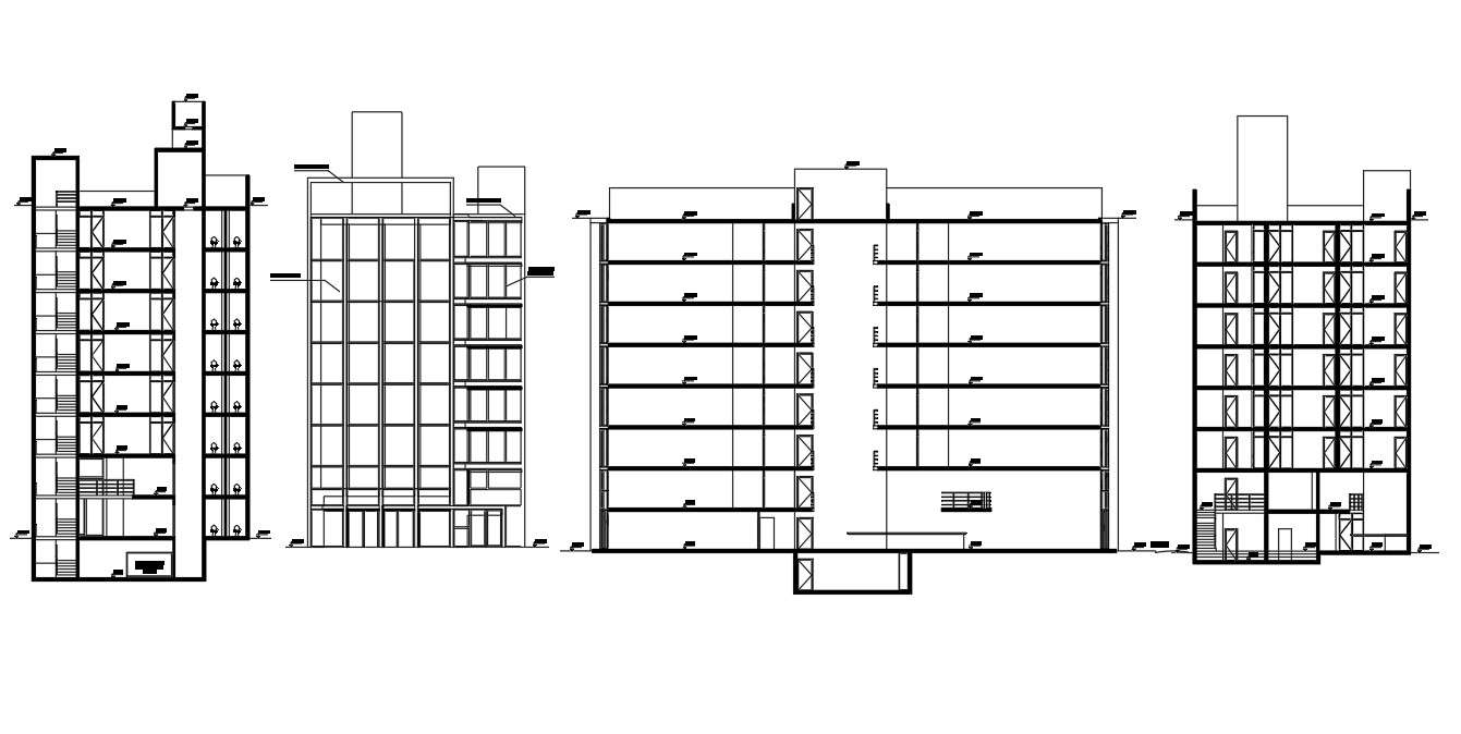 Office Building In DWG File