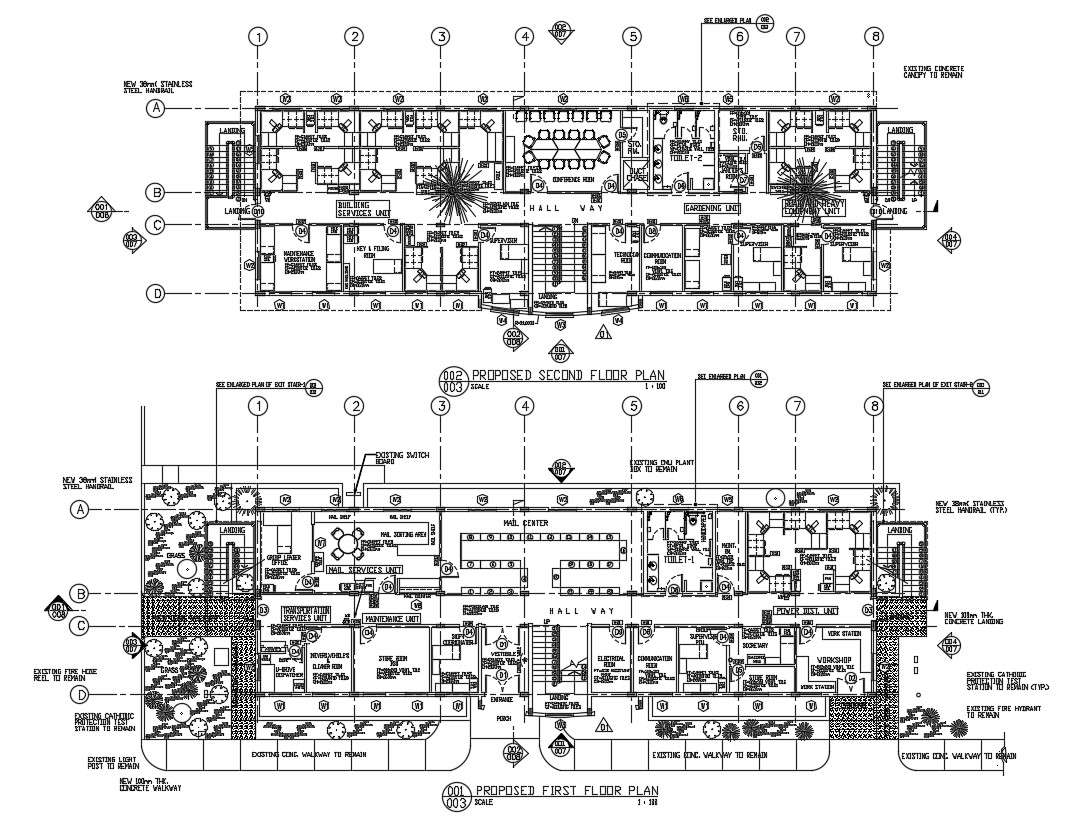 Office Building Interior CAD Plan 