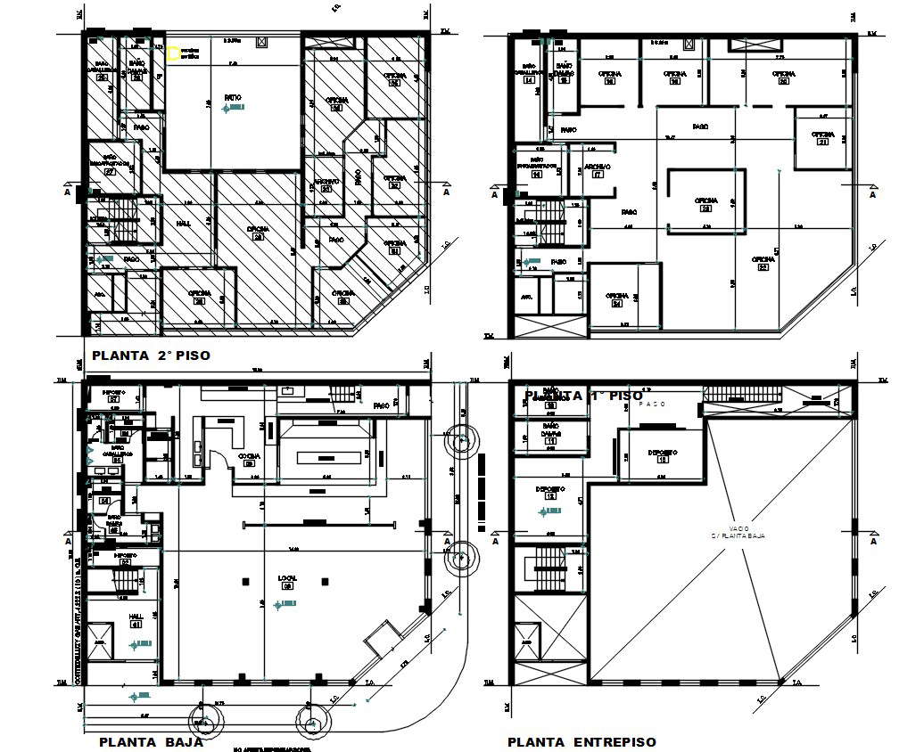 Office Building Layout Plan AutoCAD File