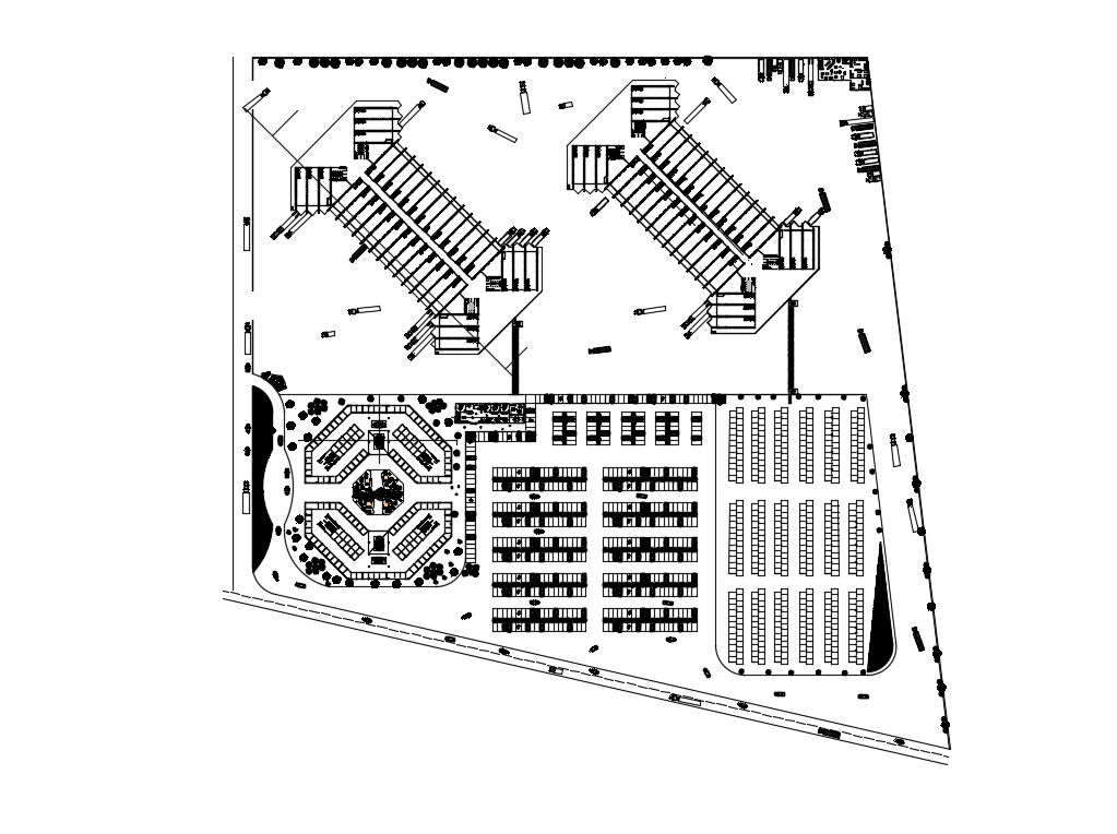 Office Building Layout Plan In AutoCAD File