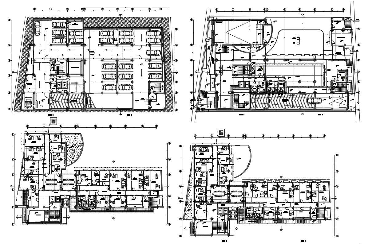 Office Building Plans DWG File