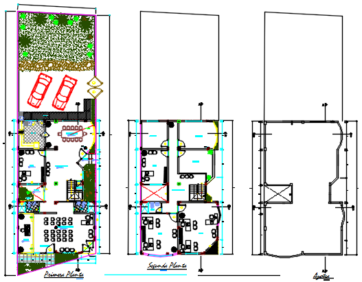 Office Commercial plan detail dwg file