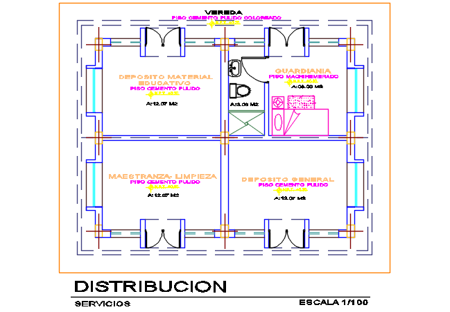Office Commercial plan detail dwg file