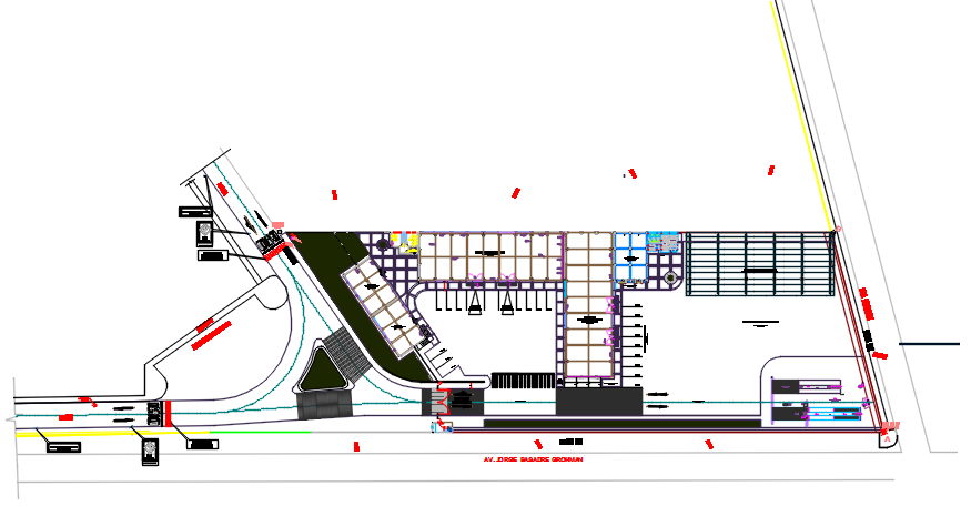 Office Commercial plan detail dwg file