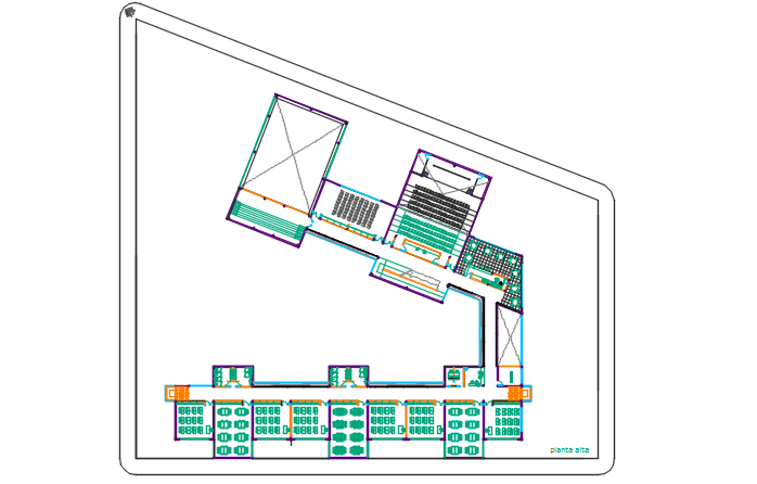Office Commercial plan detail dwg file