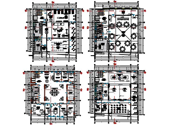 Office Commercial working plan detail dwg file