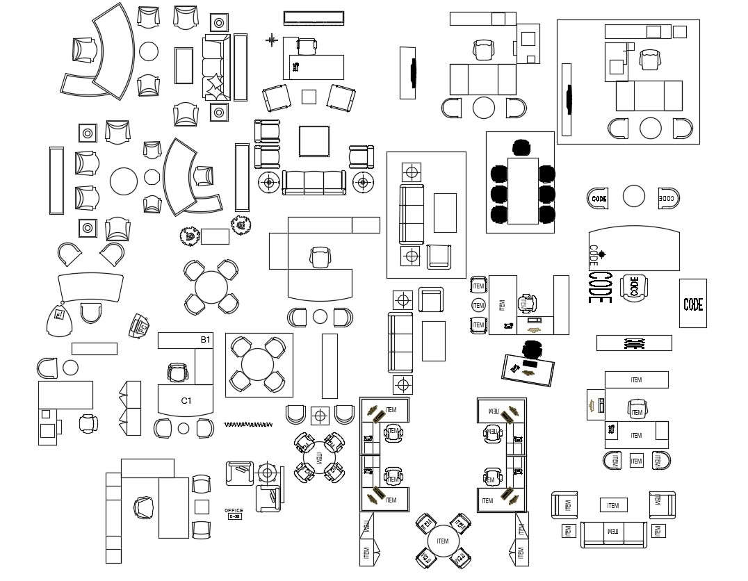 Office Furniture CAD Blocks 