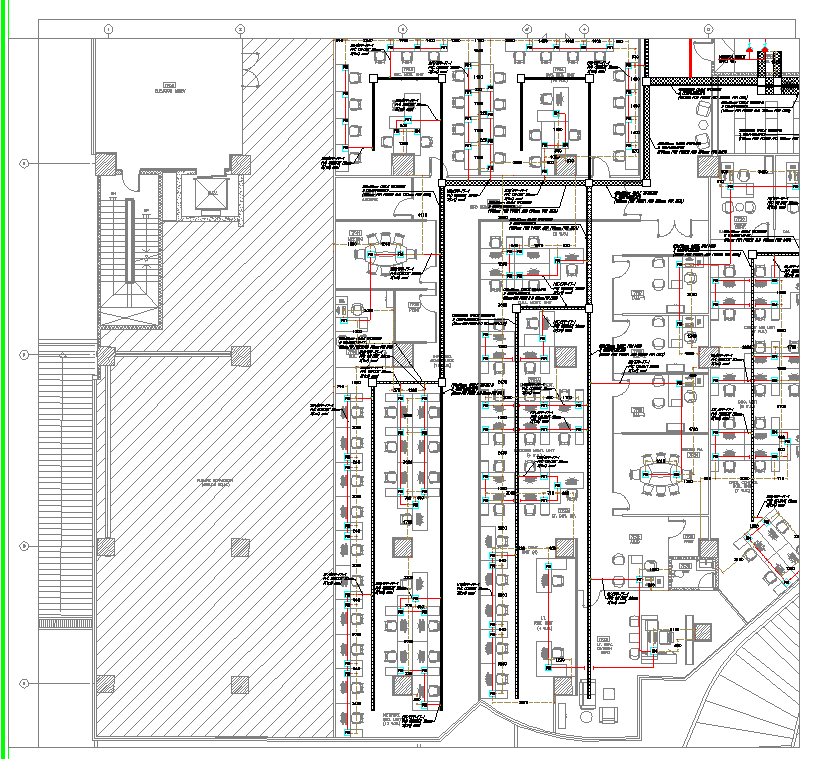 Office Layout plan dwg file