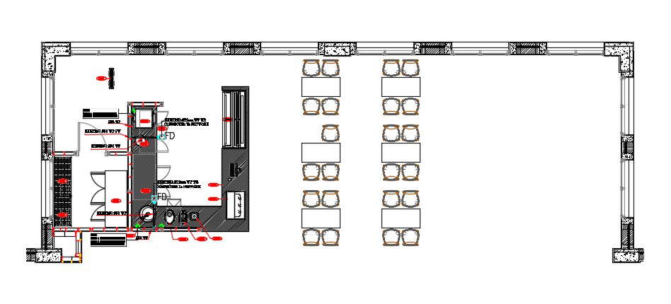 Office Room Design AutoCAD Drawing Layout Plan 