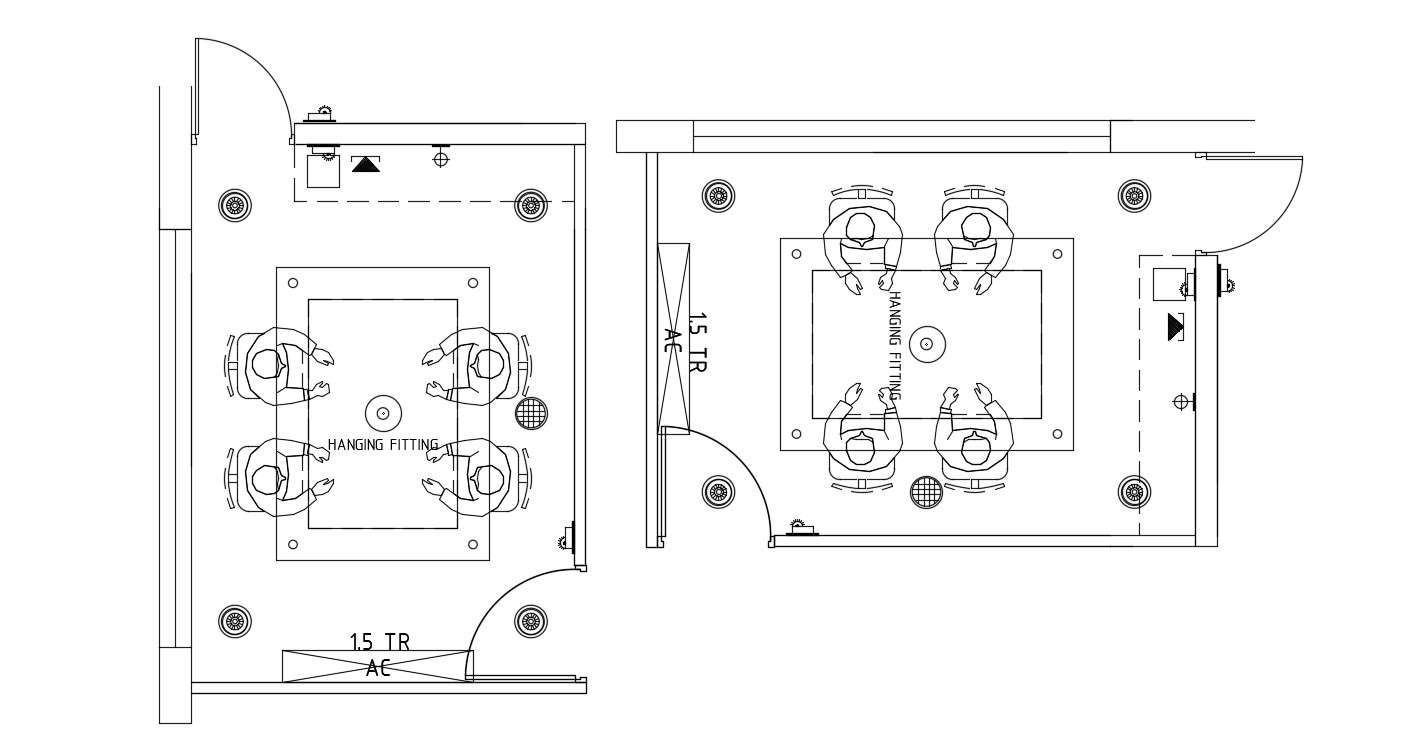 Office Room Design Plan AutoCAD Drawing Download 